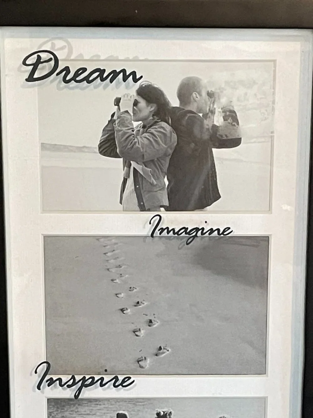 NWT Dream Inspire Believe Frame MALDEN Holds 3 4 x 6 pictures